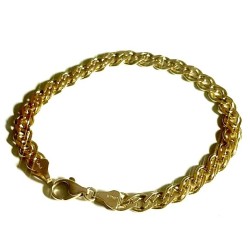 Širší zlatý náramek 14...