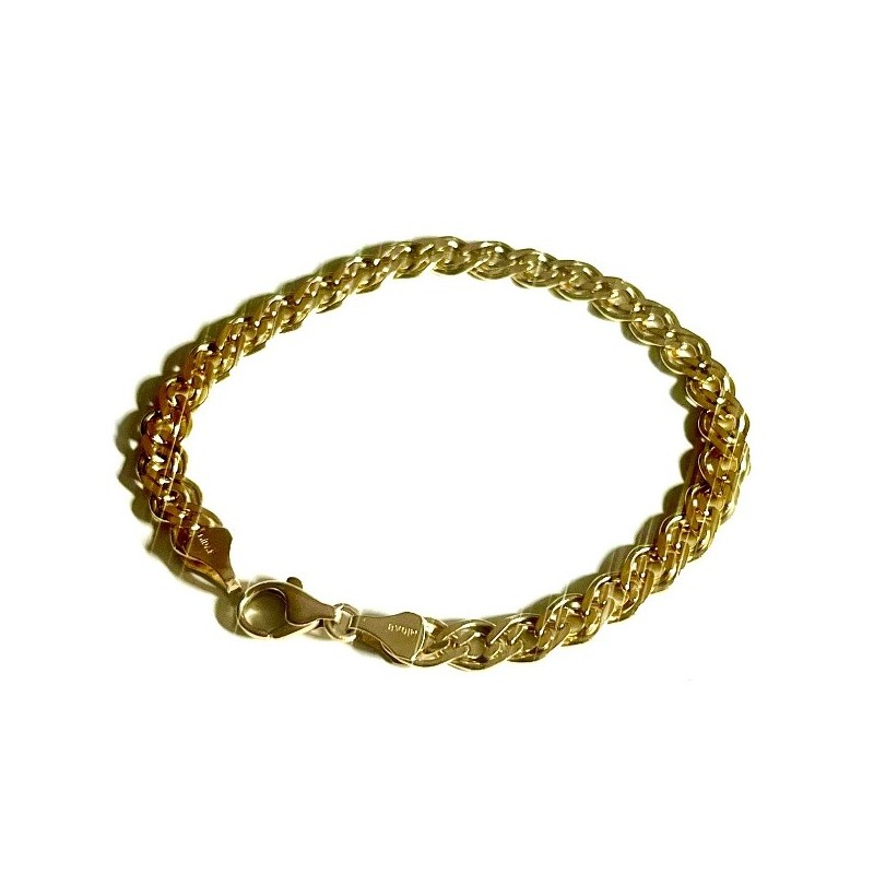 Širší zlatý náramek 14 karátů – váha 9,54 gramů