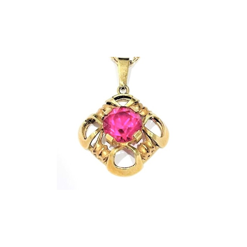 Velký starožitný zlatý přívěšek – punc Čejka 2,69 gr