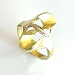 Prsten zlatý žluto-bílé...