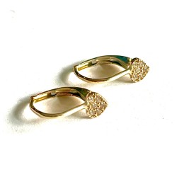 Zlaté náušnice 14 karátů srdíčka