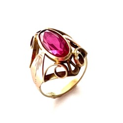 Masivní starožitný zlatý...