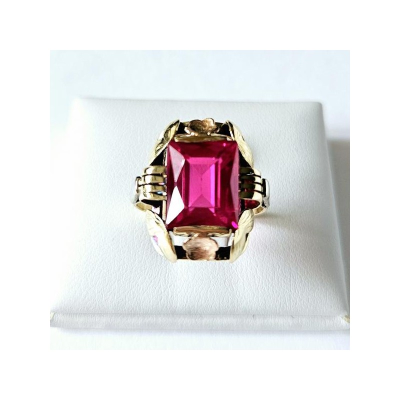 Masivní starožitný zlatý prsten – historický punc Lvíček 5,12 gramů