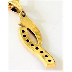 Zlatý přívěšek 14 karátů s granáty 1,94 gramů