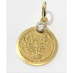 Zlatý přívěšek znamení rak 14 karátů, váha 1,48 gramů