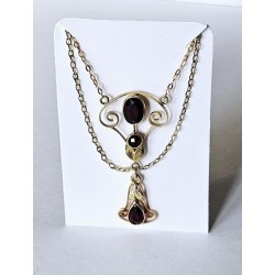 Secesní zlatý náhrdelník 14 karátů