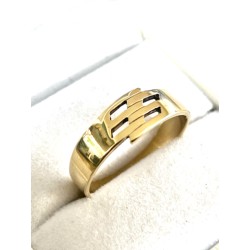 Masivní zlatý prsten ze 14 kar zlata – punc Čejka váha 4,07 gramů