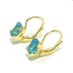 Zlaté náušnice 14 karátů s...