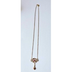 Secesní zlatý náhrdelník ze 14 karátového zlata