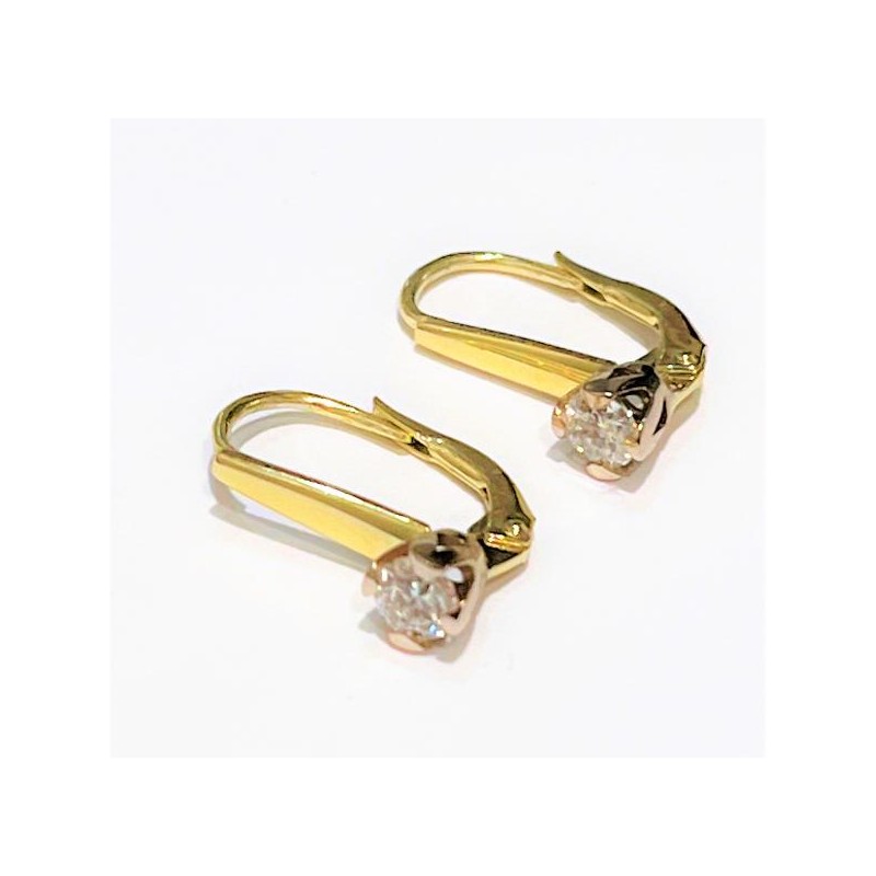 Zlaté náušnice s brilianty