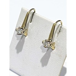 Zlaté náušnice s brilianty