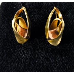 Starožitné zlaté náušnice 14 karátů punc Čejka 2,94 gramů