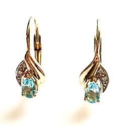 Zlaté náušnice s přírodním...