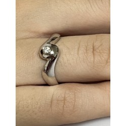 Briliantový prsten z bílého zlata