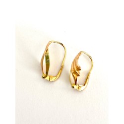 Zlaté náušnice ze žlutého a červeného zlata – punc Čejka 1,97 gramů