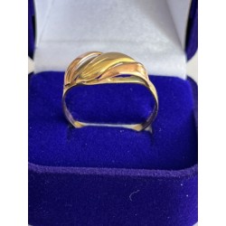 Zlatý prsten ze 14 karátového zlata – punc Čejka, 2,48 gr