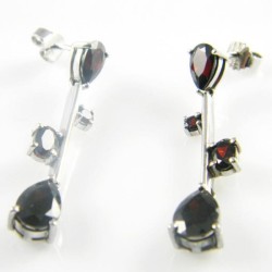 Stříbrné náušnice s přírodními kameny zn. ALO