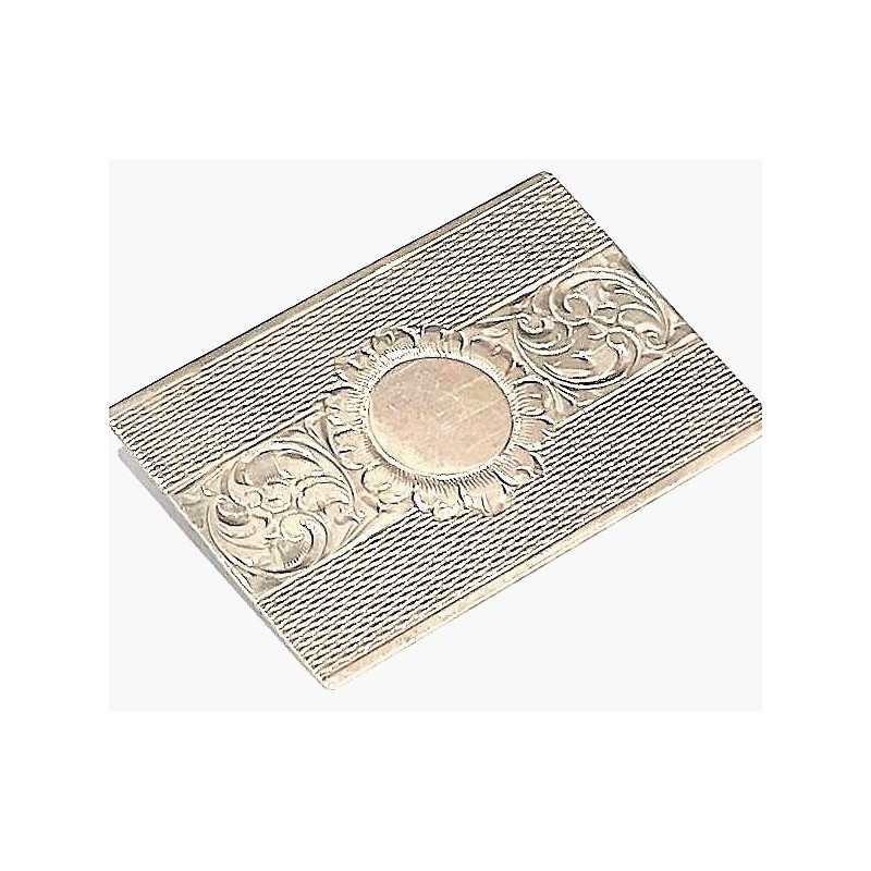 Stříbrná brož gravírovaná