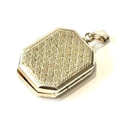 Starožitný stříbrný otvírací přívěšek – medailón