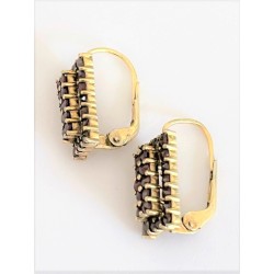 Stříbrné náušnice s českými granáty