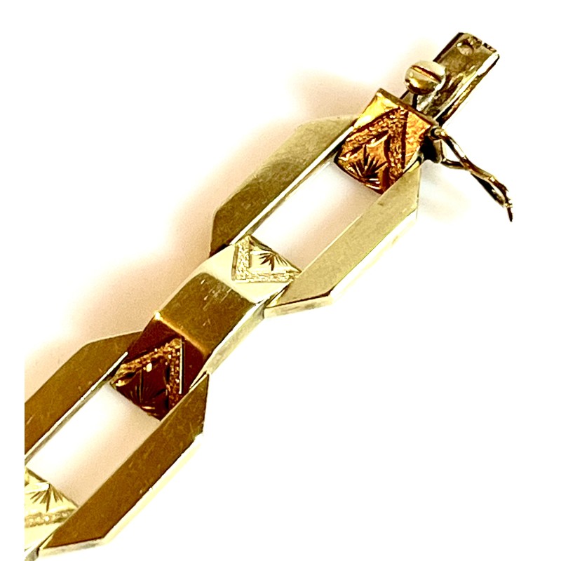 Starožitný zlatý náramek 14 karátů – punc Lvíček